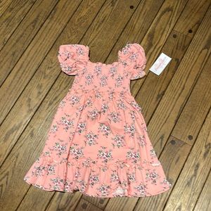 Spring pink flower dress